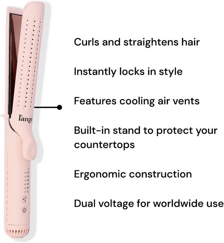 L'ange Hair Le Duo Grande 360° Airflow Styler | 2-in-1 Curling Wand & Titanium Flat Iron Hair Straightener