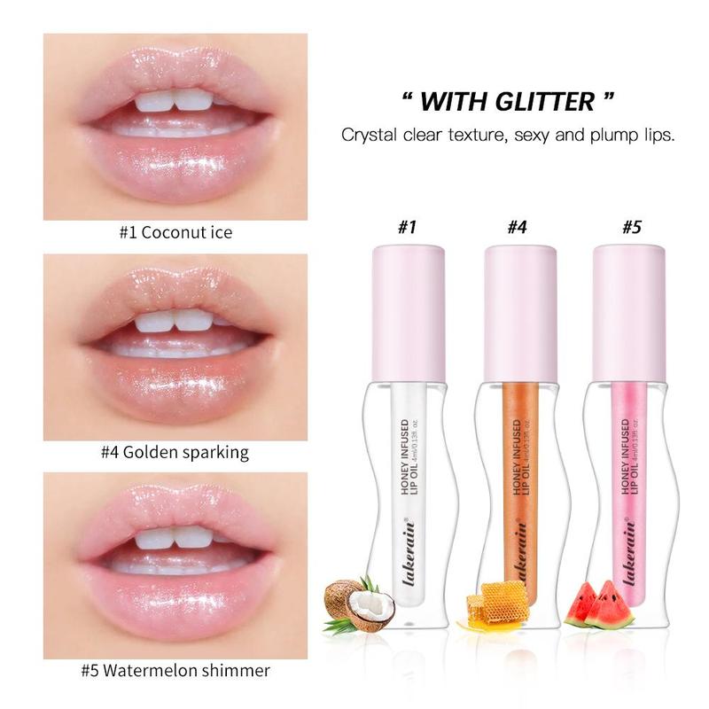 Moisturizing Tinted Lip Oil, 2 Counts set Long Lasting Lip Gloss, Glossy Lip Glaze, Liquid Lipstick for Lip Makeup, Plumping Lip Oil for Girls & Women, Christmas Gift