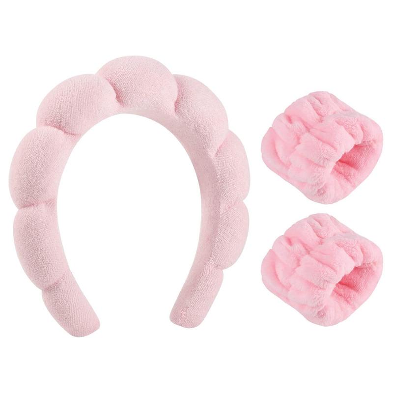 Makeup Sponge Powder Puff Headband Wristband Set, 12pcs set Skincare Makeup Sponges Makeup Puffs Facial Washing Headband wristbands Supplies