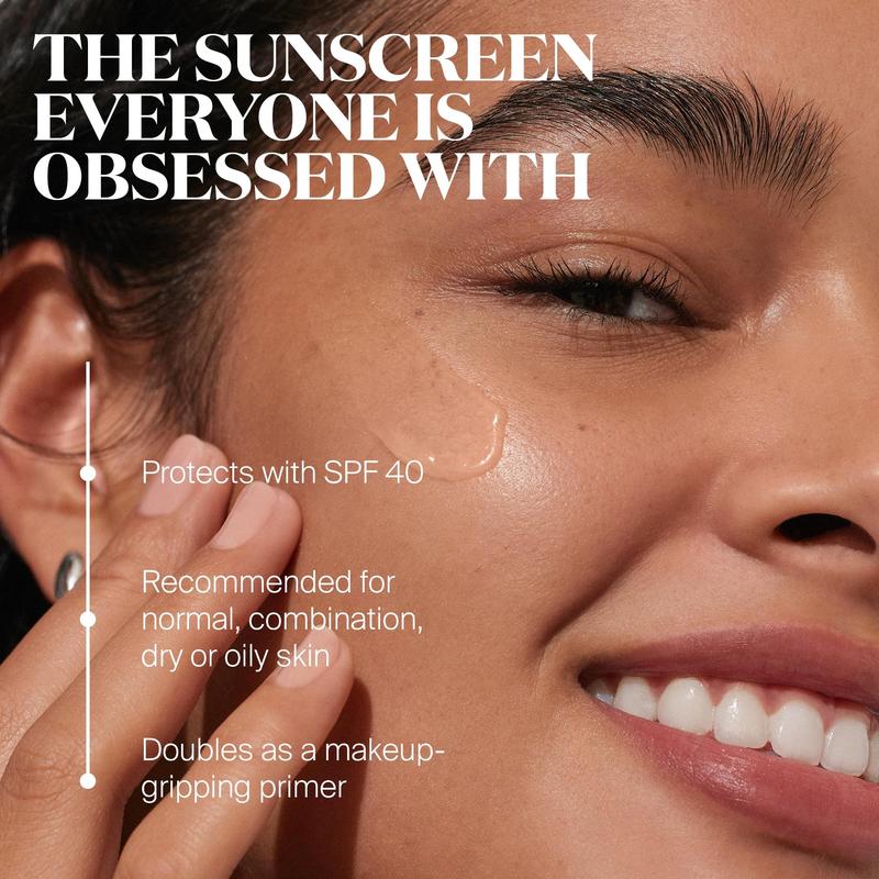 Supergoop! Unseen Sunscreen - SPF 40 - Invisible, Broad Spectrum Face Sunscreen + Makeup-Gripping Primer - Weightless, Scentless, Oil Free - For All Skin Types & Skin Tones - 1.7 fl oz