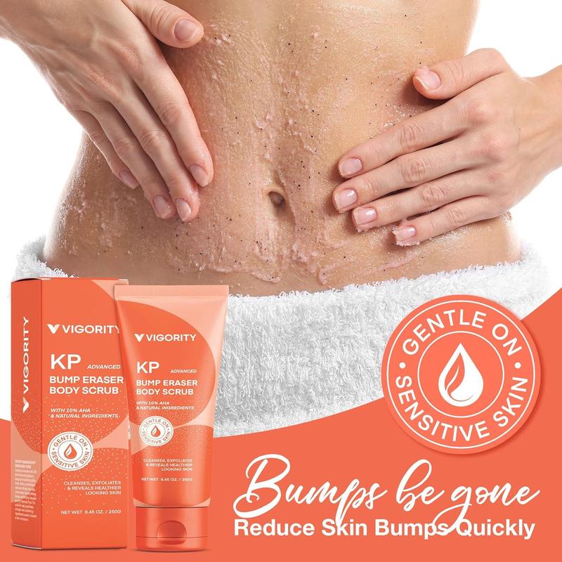 KP Bump Eraser Body Scrub, Keratosis Pilaris Treatment, Strawberry Legs Treatment, for Women & Men Exfoliation