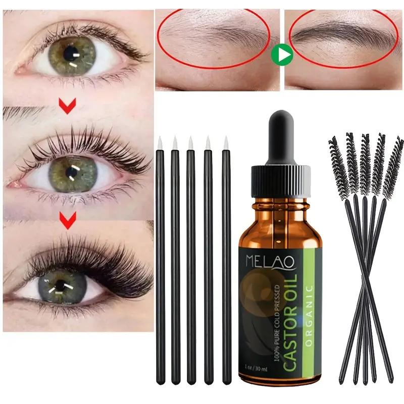 1 fl.oz Pure Organic Castor Oil mascara, eyelash growth,Cold Pressed For Fuller, Moisturizing & Cleanses Skin,Thicker Lashes & Brows And Lashes Makeup Serum