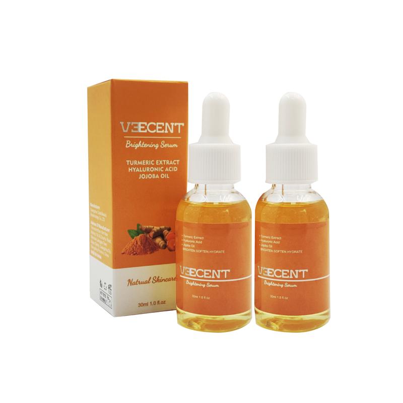 2 pics   pack Veecent Brightening Turmeric Hyaluronic Acid Serum-Brighten + Hydrates Hydrating Moisture