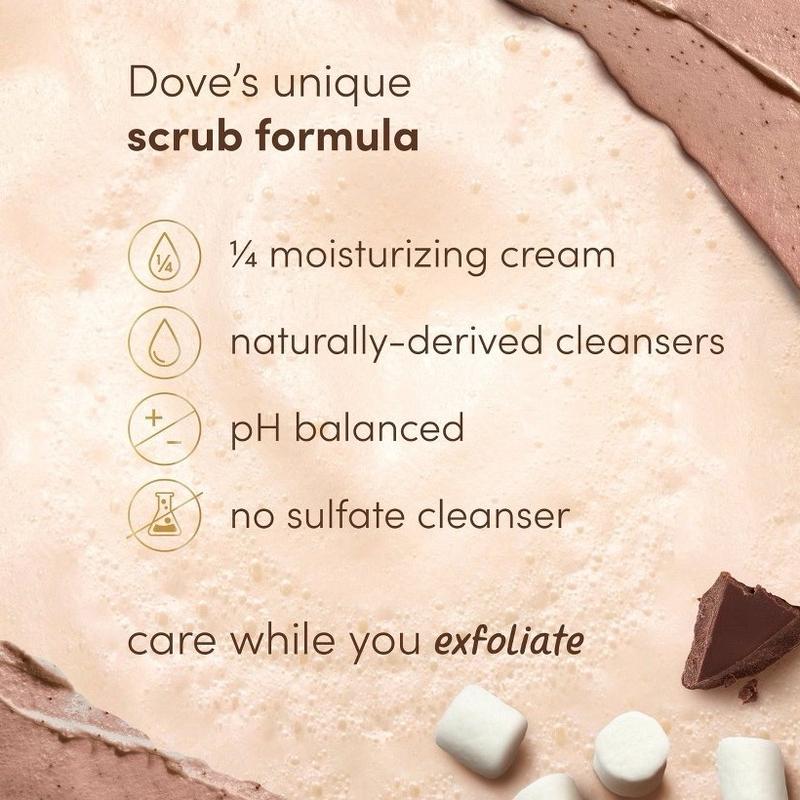 Dove Body Scrubs - Hot Cocoa Moisturizing Scrub Exfoliate Cream Cleanser Body Care Skin Repair Skin Care Cosmetic