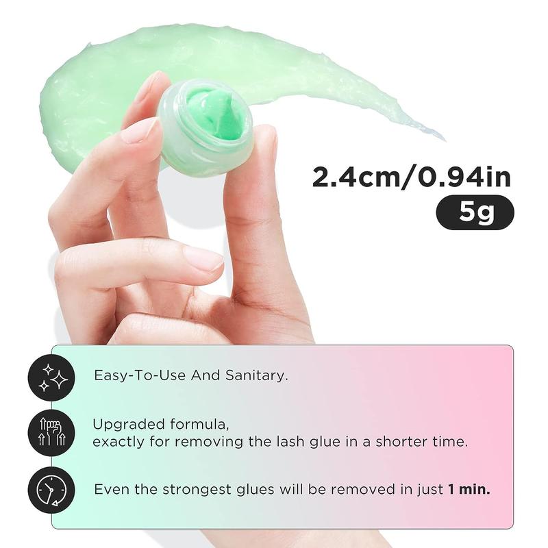 LASHVIEW Eyelash Extension Remover Low Irritation Cream for Sensitive Skin Professional Eyelash Extensions Dissolves for Salon,5g Gentle