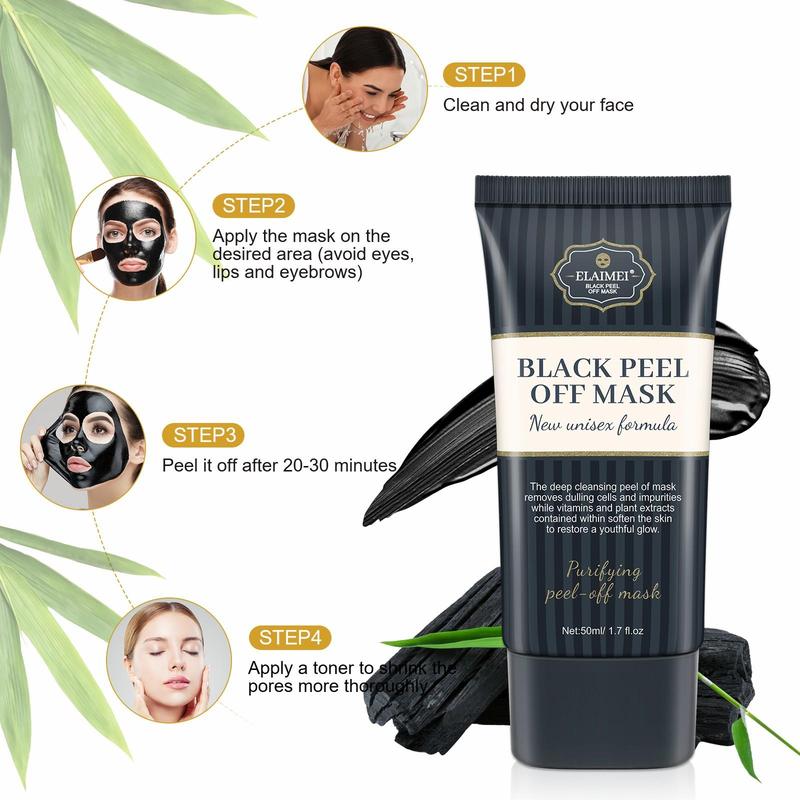 Black Peel Off Mask, 2 Counts set Deep Cleansing Facial Mask, Blackhead Mask for All Skin Types, Suitable for Men and Women