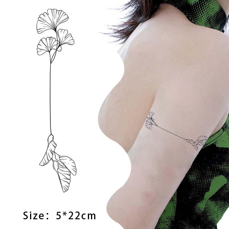 Flower Pattern Temporary Tattoo Sticker, 4 Counts Waterproof Long Lasting Fake Tattoo Sticker, Body Art Sticker for Women & Men