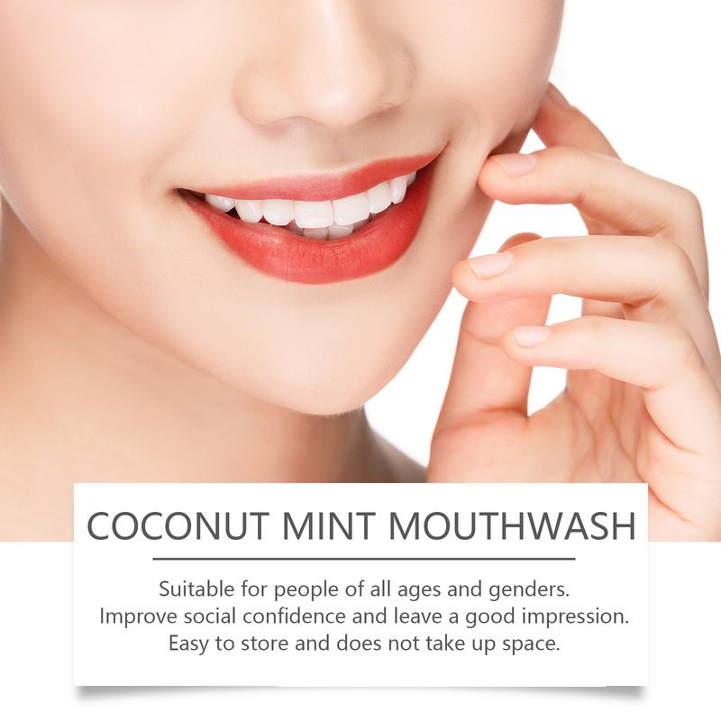 Oralhoe Coconut Mint Mouthwash Remove Stains, Freshen Breath And Clean Teeth With Convenient Care Mouthwash