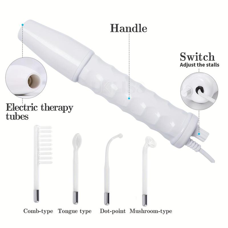 4 In 1 High Frequency Electrode Wand, Facial Skin Care Spa Massager Instrument, Professional Facial Beauty Instrument For Women