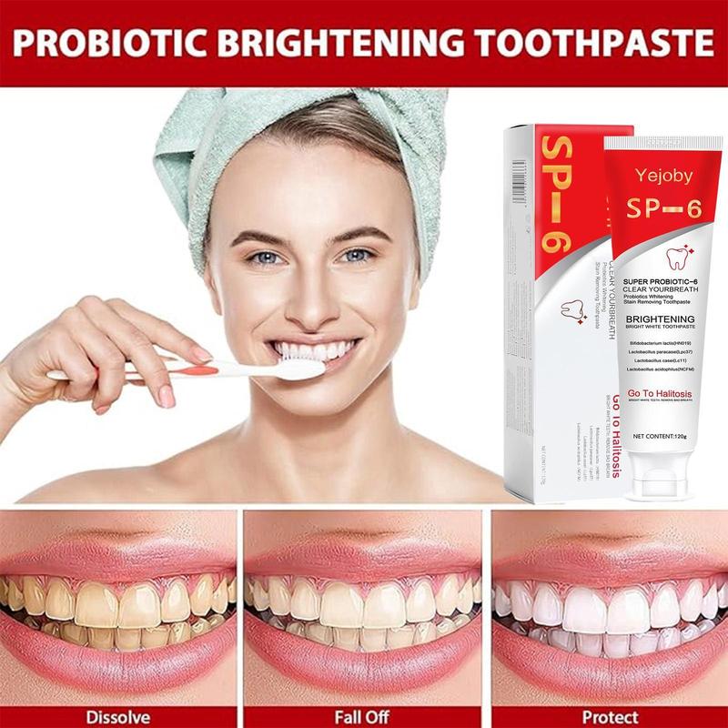 Probiotic Sp-6 Toothpaste, Sp-6 Brighten Toothpaste, SP 6 Toothpaste,Fresh Breath, Sp-6 Toothpaste 4.2 oz