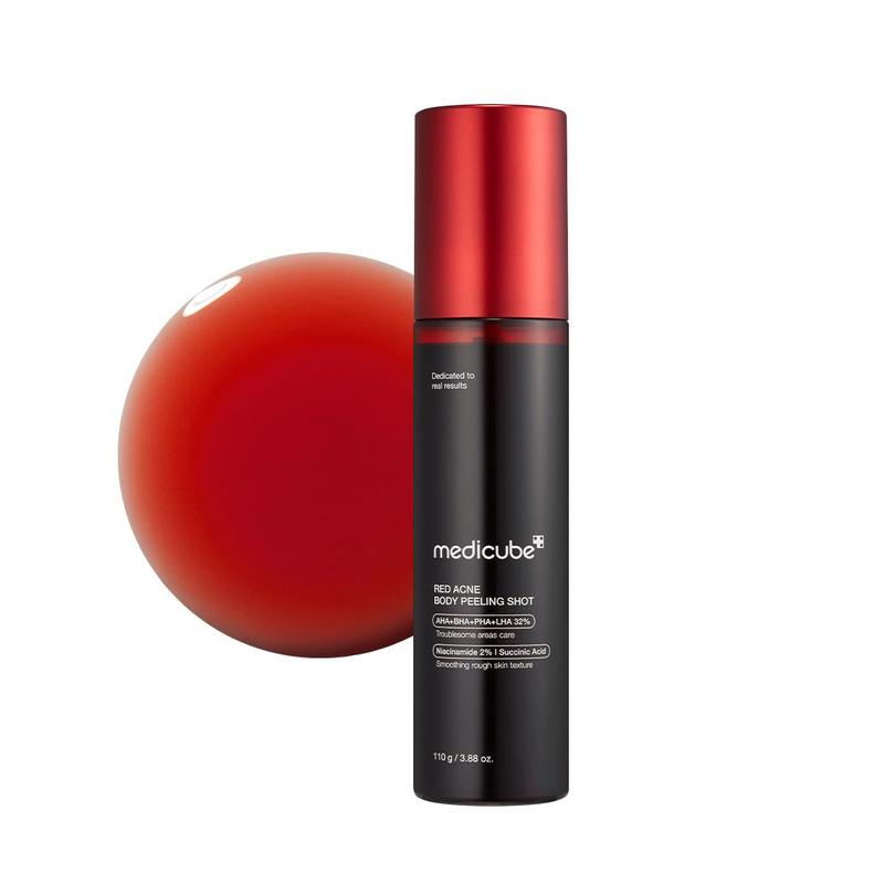 [Medicube Official] Red Body Peeling Shot Cleanser | Bloody Powerful Solution for Body Troubles: Skin Imperfections Vampire Wash-off Spray, Recommended for Décolleté Care