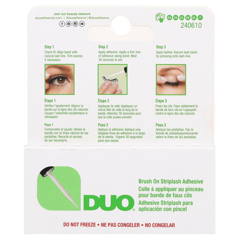 DUO Brush On Striplash Adhesive, White Clear,  0.18 oz (5 g)