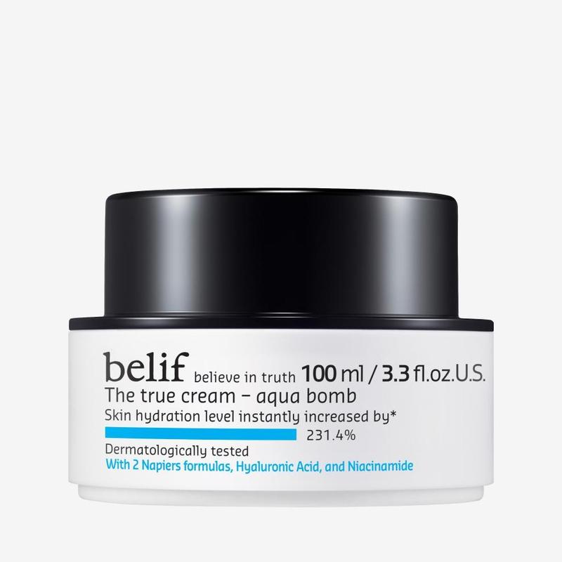 belif The True Cream Aqua Bomb Moisturizer Skincare Cleansing Lightweight Gentle Comfort Flower Calendula