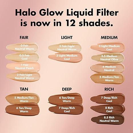 e.l.f. Halo Glow Liquid Filter, Complexion Booster For A Glowing, Soft-Focus Look Concealer Flawless