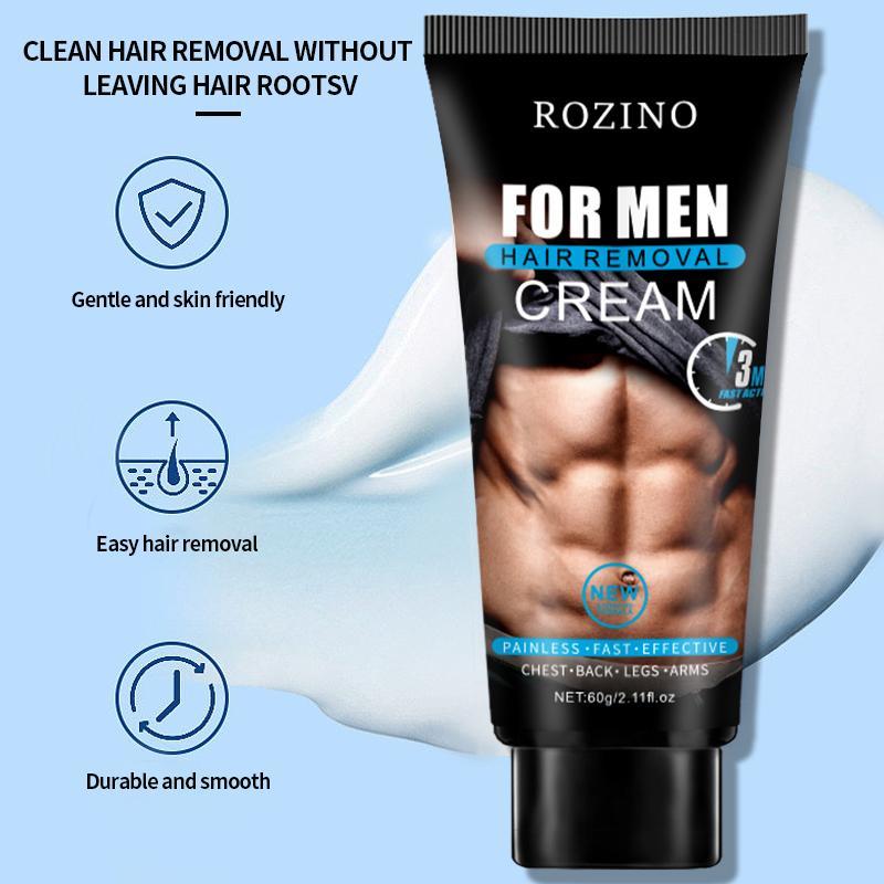 Gentle & Non-irritating Men's Hair Removal Cream, Facial & Body Hair Removal Cream, Hair Remover, Hair Removal Supplies