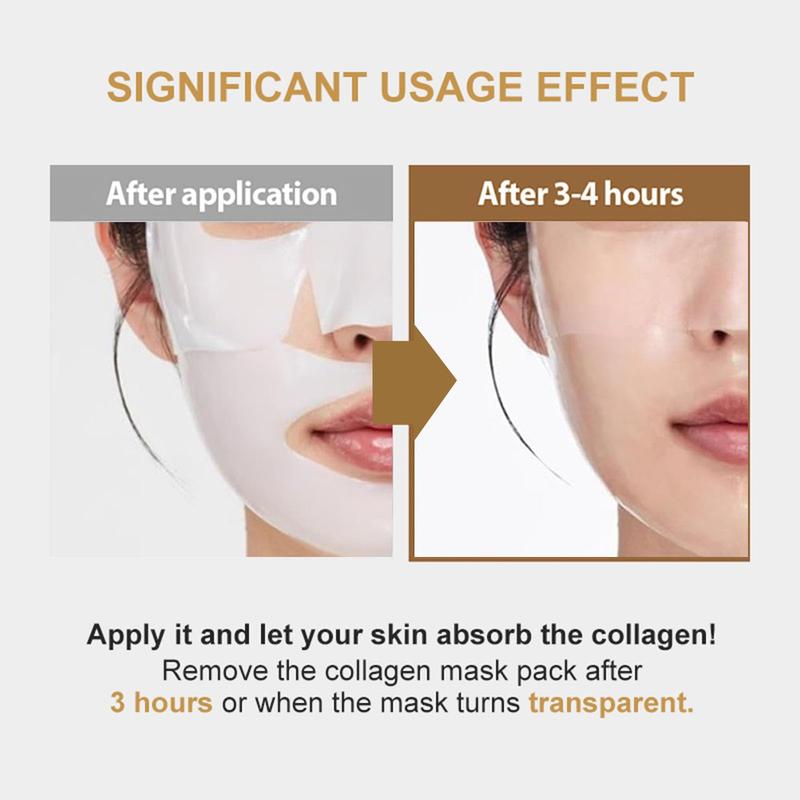 RoseMine Deep Collagen Overnight Mask 37gx5ea | The real collagen 2,160,000ppb | Low molecular weight collagen hydrogel masks for elasticity, firming, and moisturizing | Buy 2, get 100% pure Batana conditioner.