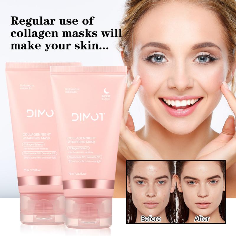 Dimot Collagen Night Wrapping Mask : SLEEP, SHED, AND GLOW!