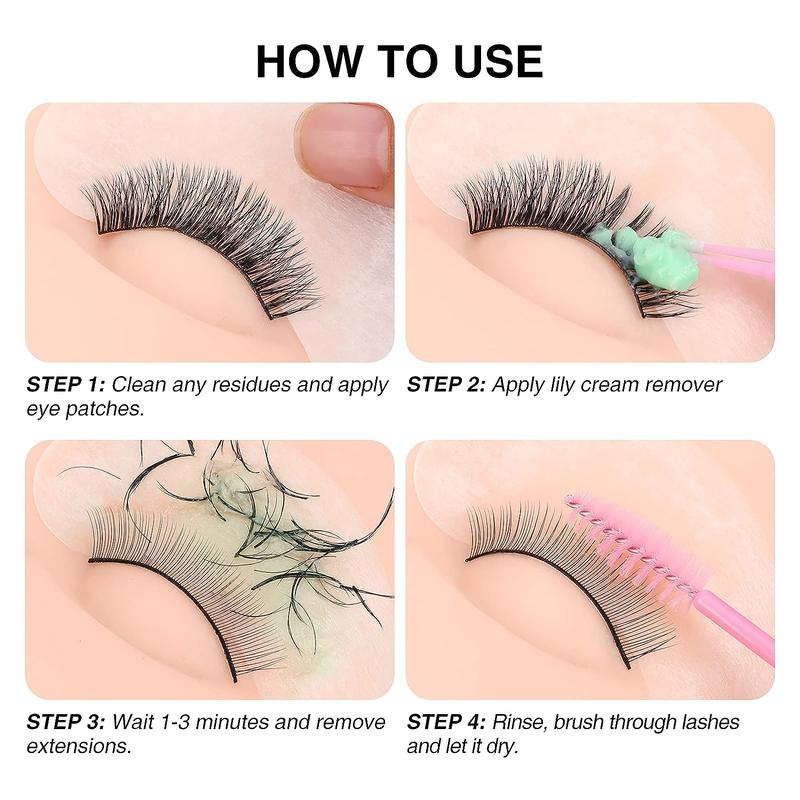 LASHVIEW Eyelash Extension Remover Low Irritation Cream for Sensitive Skin Professional Eyelash Extensions Dissolves for Salon,5g Gentle