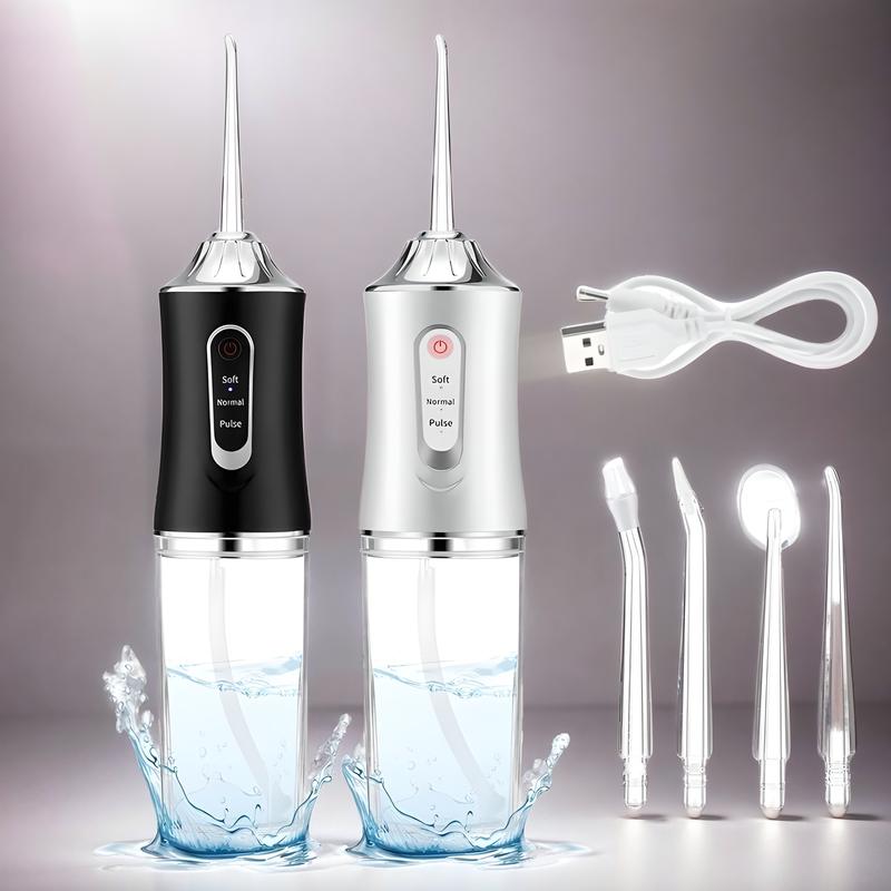 Rechargeable Water flosser,Portable TeethCleaning Tool for Home & Travel Cleaning with 3 Modes 4 Jet Tips ,christmas 2024 ornament, Christmas gifts Oral Daily