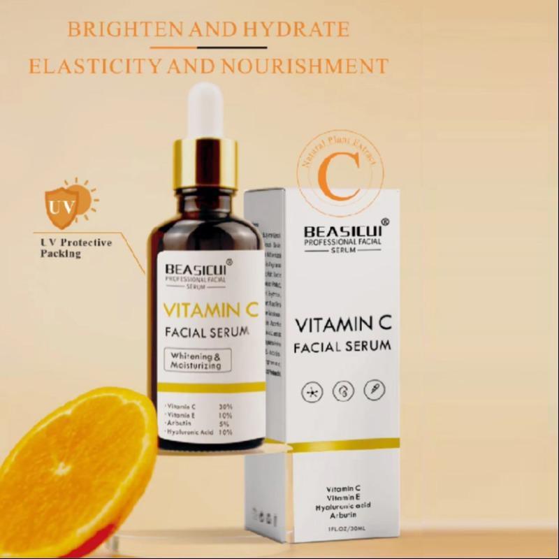 Vitamin C Facial Brightening Serum, Moisturizing Facial Essence, Hydrating Nourishing Skin Care Serum, Face Serum for Women and Men All Skin Types