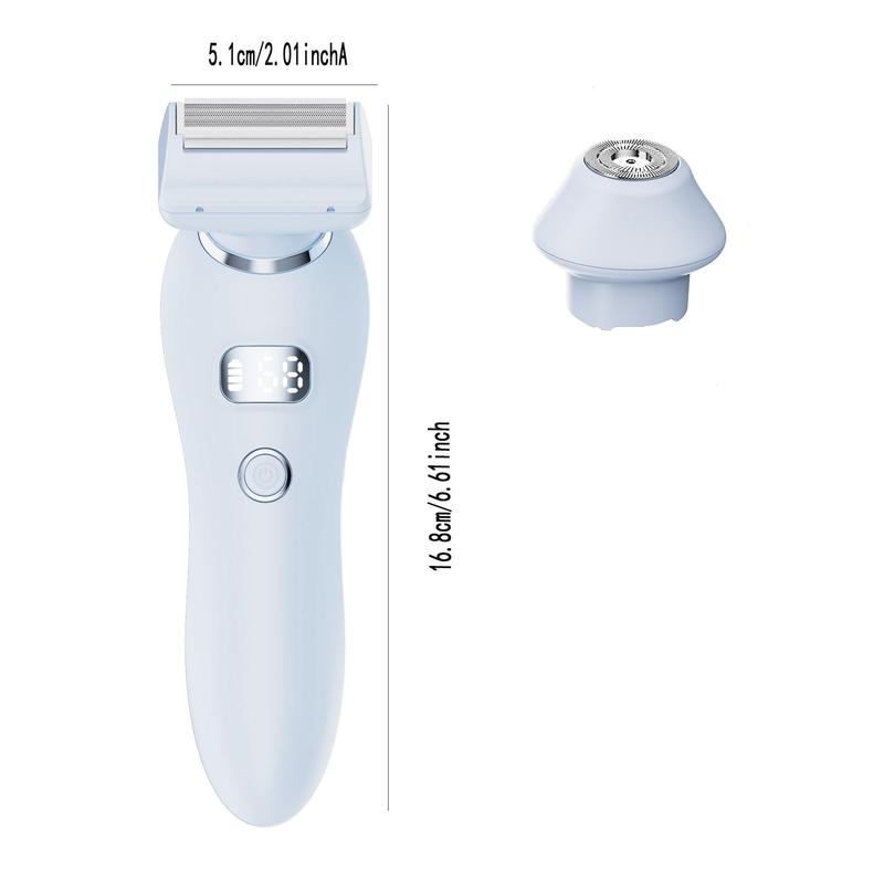 Electric Shaver for Women, 1 Box Rechargeable Women's Electric Shaver with Replacement Heads, Wet & Dry Use Bikini Trimmer for Women