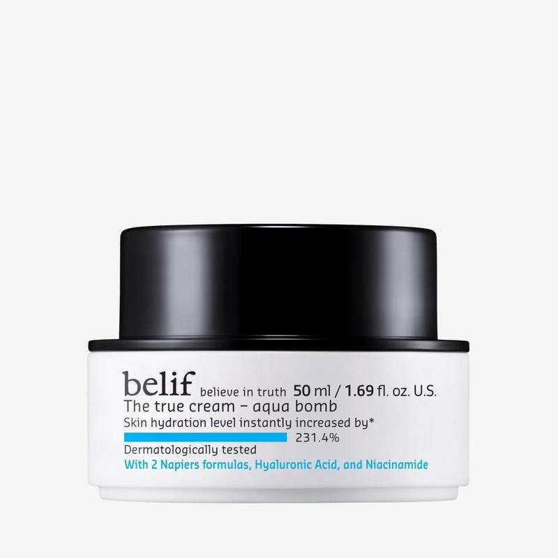 belif The True Cream Aqua Bomb Moisturizer Skincare Cleansing Lightweight Gentle Comfort Flower Calendula