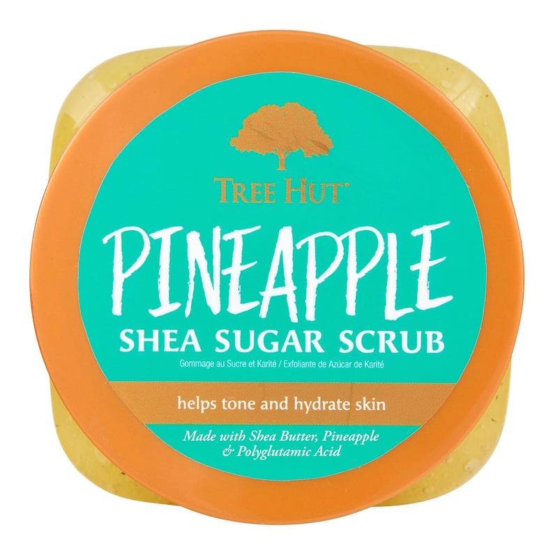 Tree Hut Pineapple Shea Sugar Scrub, 18 oz, Ultra Hydrating and Exfoliating Scrub for Nourishing Essential Body Care