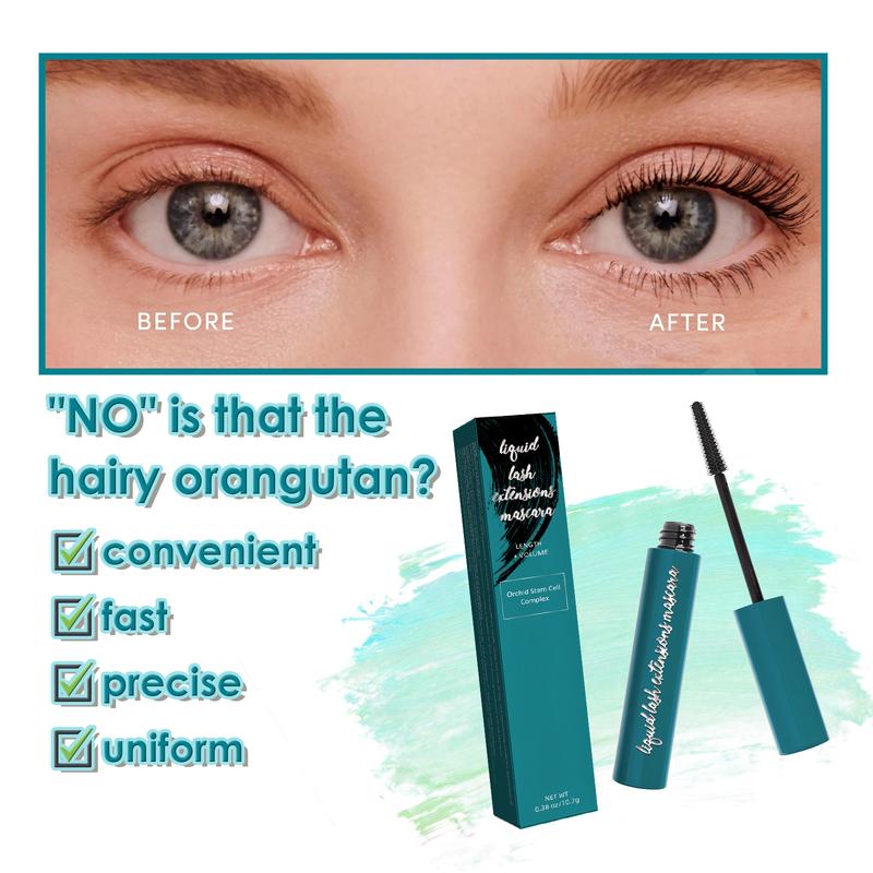 Liquid Lash Extensions Mascara Thick and Slender, Waterproof and Sweatproof (Rich Black 10.7g 0.38 OZ） Makeup Cosmetic tubing mascara mascara