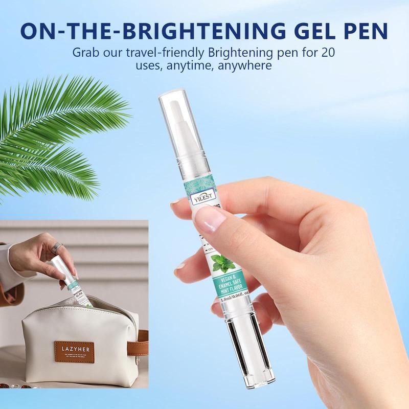 Teeth Brightening Gel Pen, Portable Mint Flavor Teeth Brightening Gel Pen, Teeth Care Product for Women & Men, Oral Care Product for Daily Use