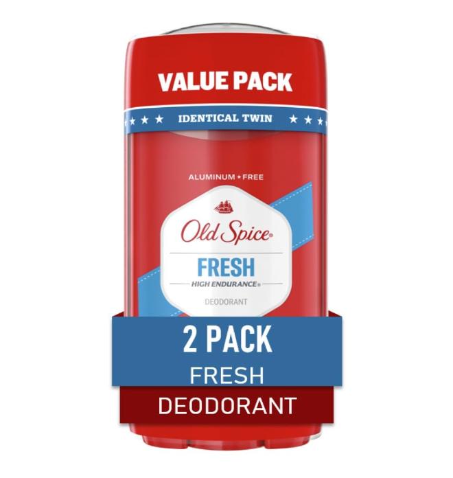 Old Spice Men's Aluminum Free Deoderant, High Endurance, Fresh Scent, 24-hr Odor Protection, 3.0 oz (Pack of 2) Body Care body washbody care