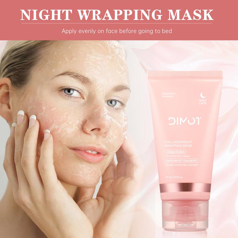 Dimot Collagen Night Wrapping Mask : SLEEP, SHED, AND GLOW!