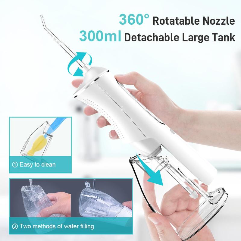 Portable Electric Oral Irrigator, Home Toothbrush, with 4 Adjustable Modes, USB Charging, Teeth Protection, Suitable for Family and Travel, Back To School Supplies, Family Gifts, Halloween and Christmas Gifts