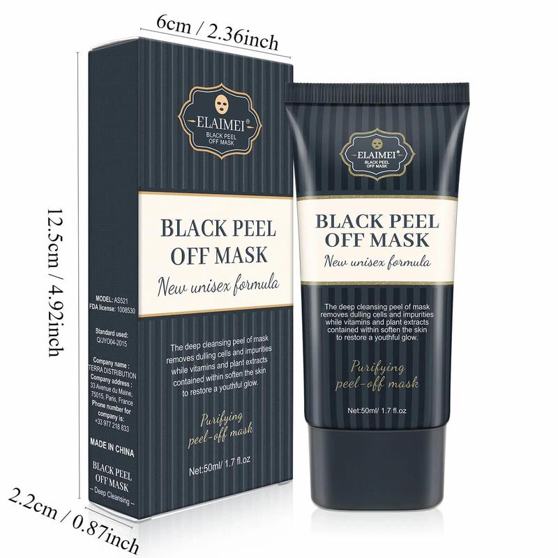 Black Peel Off Mask, 2 Counts set Deep Cleansing Facial Mask, Blackhead Mask for All Skin Types, Suitable for Men and Women