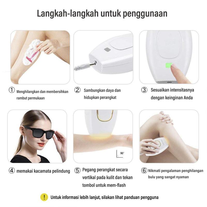 IPL Hair Removal Device  , Painless Remover Reduction in Hair Regrowth at Home, Use for Face Legs Arms Armpits Bikini Line and Whole Body Use