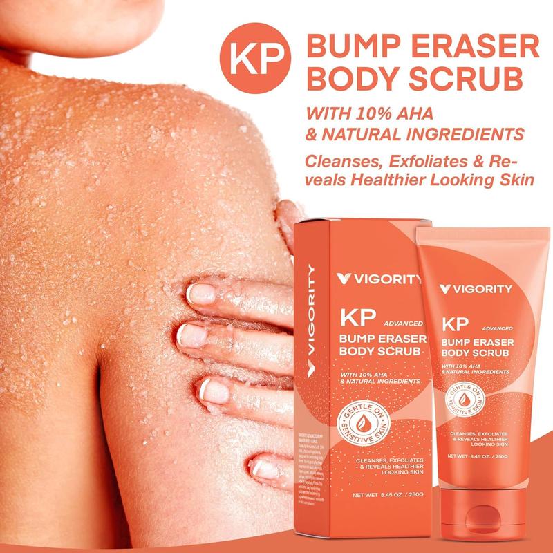 KP Bump Eraser Body Scrub, Keratosis Pilaris Treatment, Strawberry Legs Treatment, for Women & Men Exfoliation