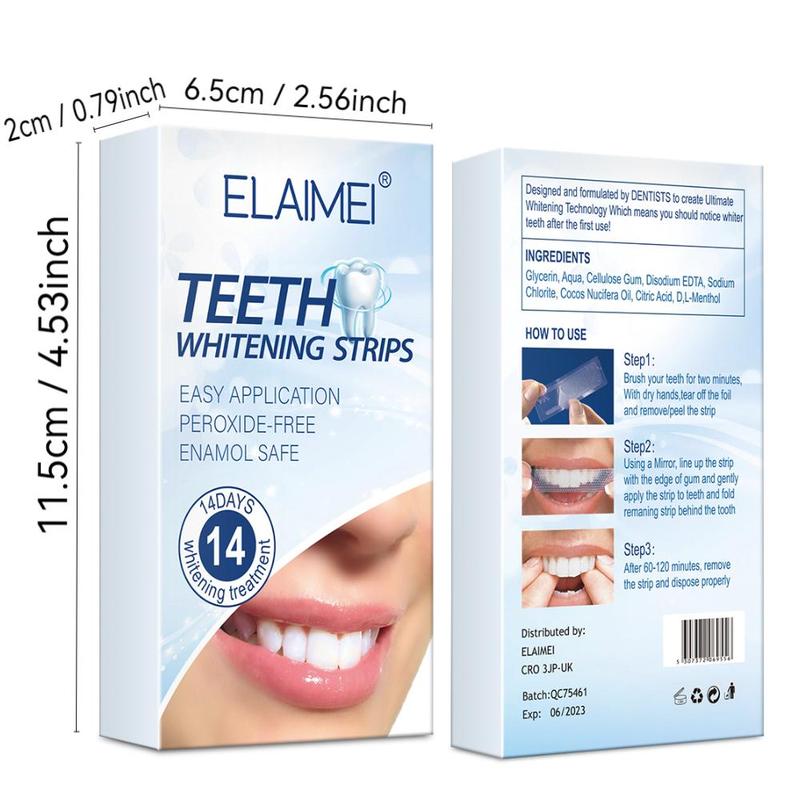 Refreshing Teeth Care Strips, 14pcs box Gentle Teeth Cleaning Patches, Oral Care Strips, Daily Oral Care Products for Men & Women