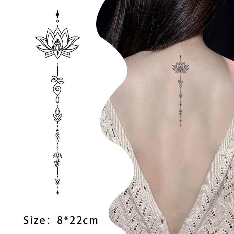 Flower Pattern Temporary Tattoo Sticker, 4 Counts Waterproof Long Lasting Fake Tattoo Sticker, Body Art Sticker for Women & Men