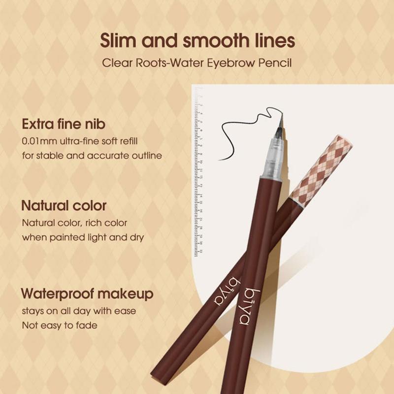 Ultra Fine Eyebrow Pencil, 1 Count Long Lasting Eyebrow Liquid Pen, Smudge Proof Fine Tip Eye Brow Liquid Pencil, Sweat Proof High Pigmented Brow Shading & Filling Pencil, Makeup Tool Easy to Apply