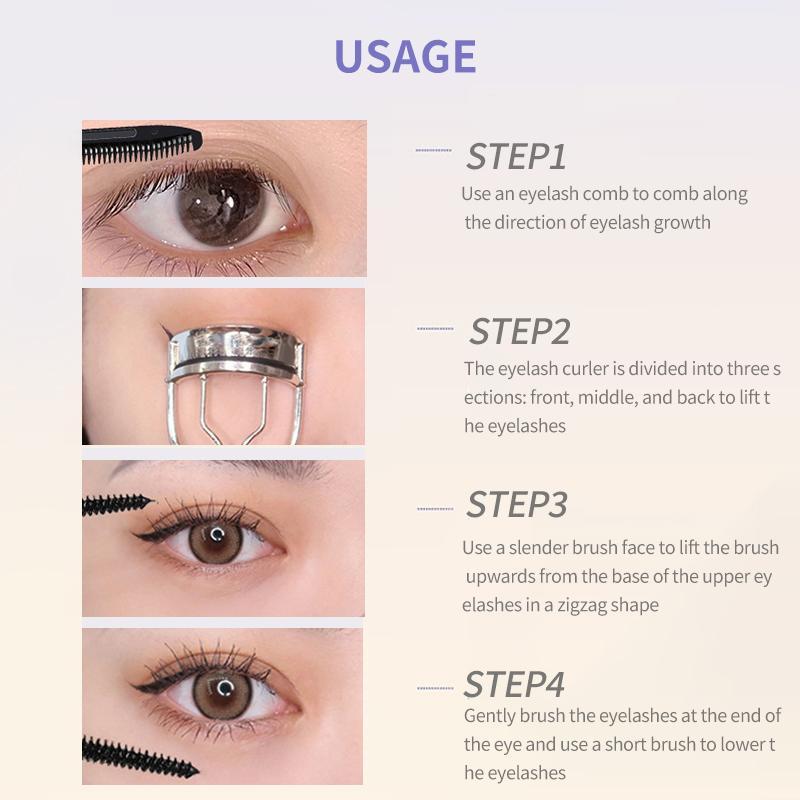 Long Lasting Lengthening Mascara, Eyelash Extensions Lash Lengthening Styling Multiplying Curling Mascara, Eye Makeup Product for Women, Cosmetic Gift for Friend, Cosmetic Products, Christmas Gift