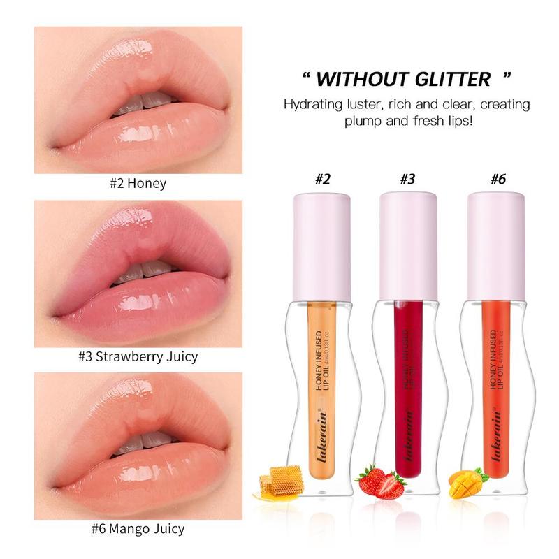 Moisturizing Tinted Lip Oil, 2 Counts set Long Lasting Lip Gloss, Glossy Lip Glaze, Liquid Lipstick for Lip Makeup, Plumping Lip Oil for Girls & Women, Christmas Gift