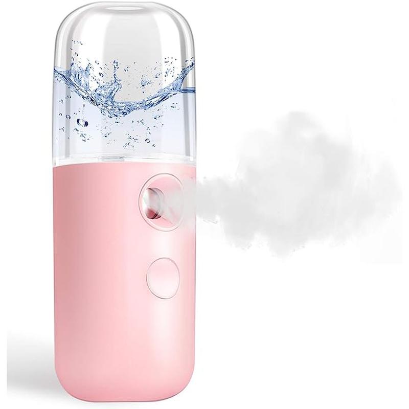 Nano Facial Steamer, Handy Mini Mister, USB Rechargeable Mist Sprayer, 30ml Visual Water Tank Moisturizing&Hydrating for Face, Daily Makeup, Skin Care, Eyelash Extensions Comfort