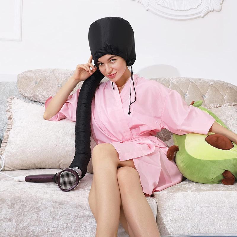 Blow Dryer Bonnet Hood Hair Dryer Satin Bonnet, Household Hair Dryer Cap, Hair Dryer Hood, Hair Spa Bonnet at Home, Hair Styling Hood, Curling Deep Conditioning for Dry Hair, Safe and Easy to Apply