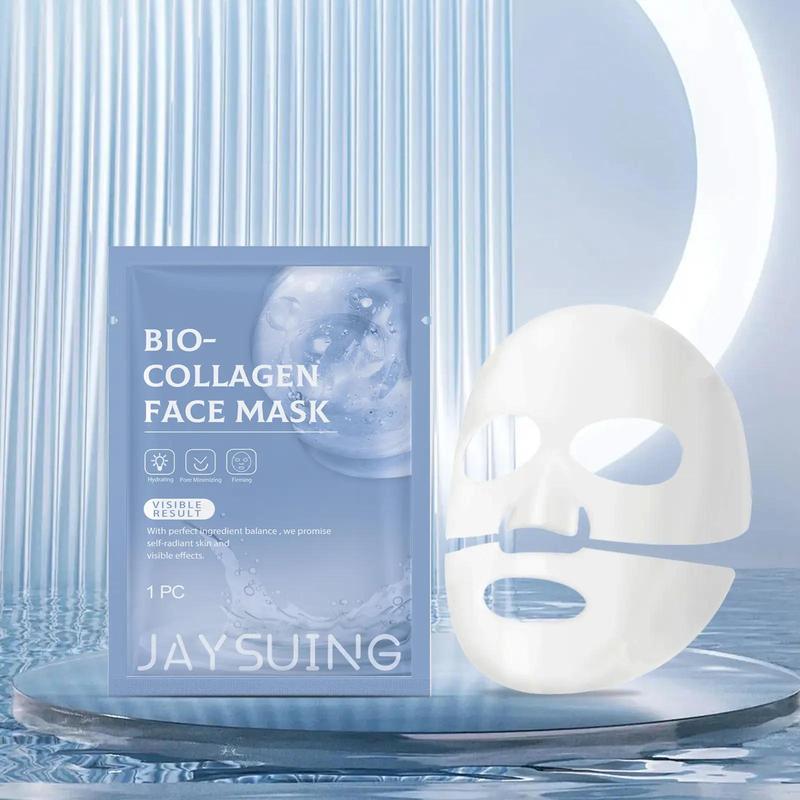 Collagen Face Mask, 5 10pcs Hydrating & Firming Face Mask, Moisturizing & Nourishing Face Mask, Face Care Mask for Women & Men, Skincare Products, Christmas Gift