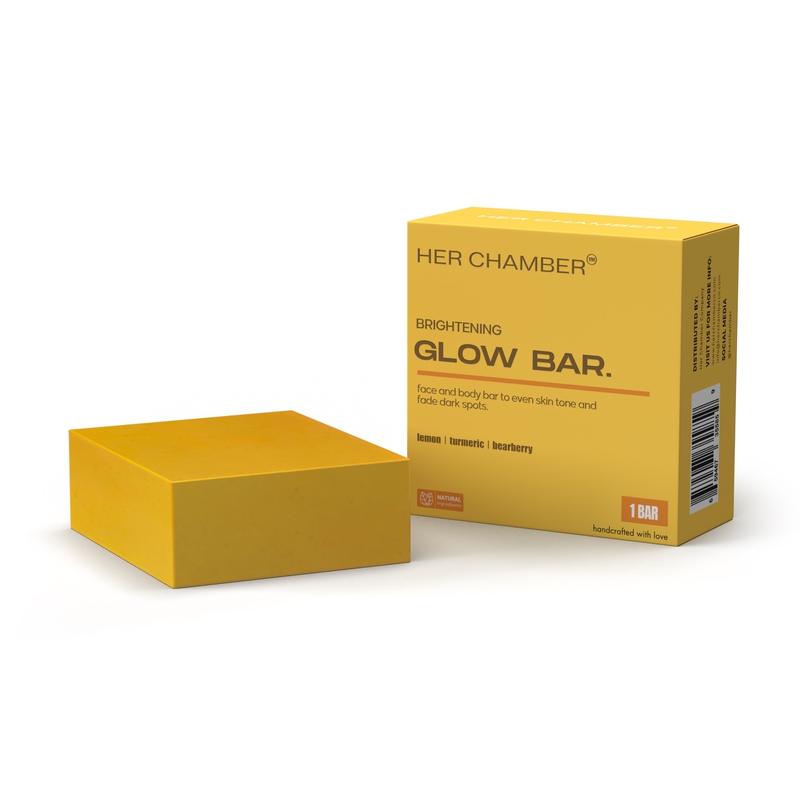 Brightening Glow Bar Soap with Turmeric Kojic Acid and Lemon Extract for Even Skin Tone and Glow