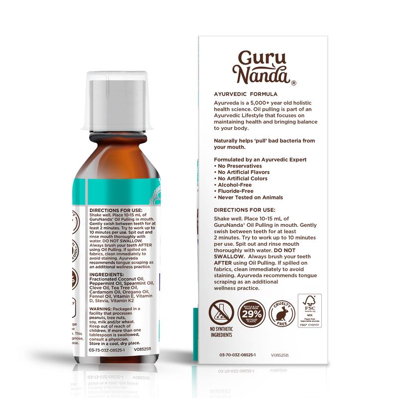 3oz Travel Pack - GuruNanda Cocomint Pulling Oil With Essential Oils & Vitamins D3, E & K2