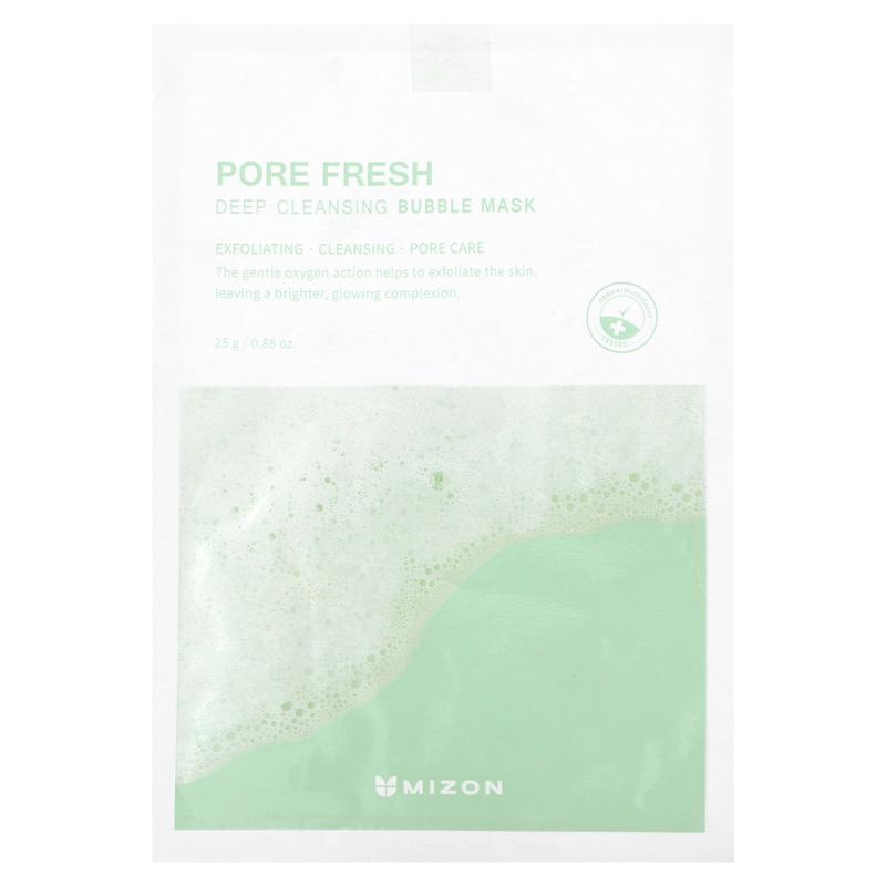 Mizon Pore Fresh, Deep Cleansing Bubble Beauty Mask, 1 Sheet Mask, 0.88 oz (25 g)