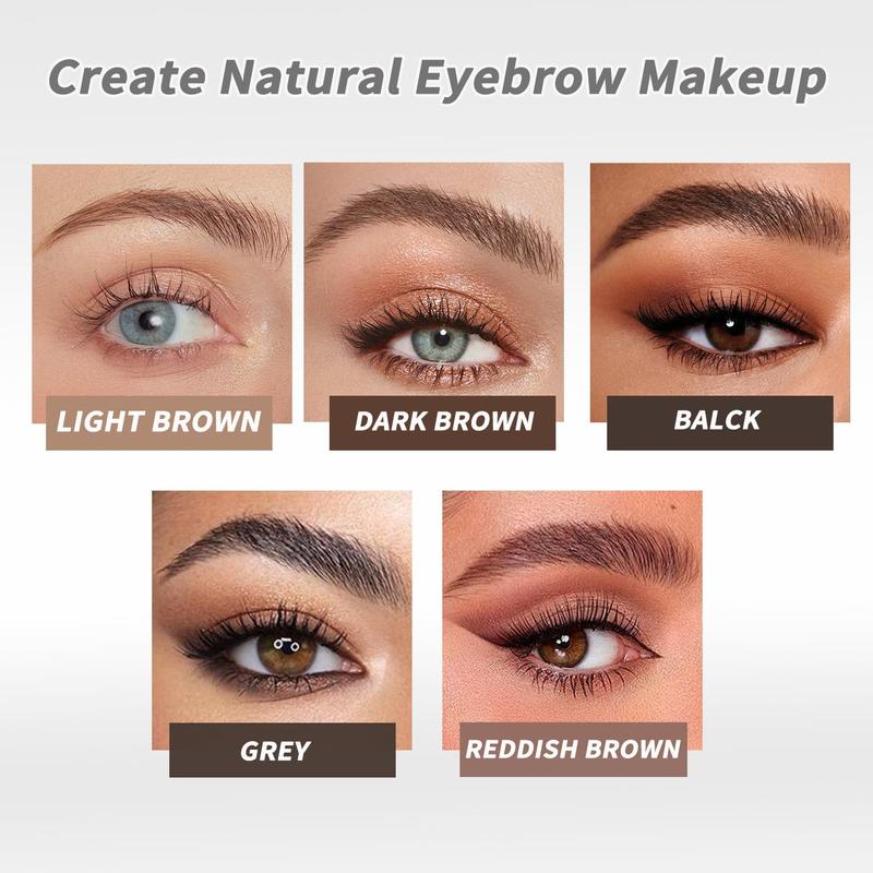 Eyebrow Pencil, 4 tip microblading eyebrow pen, eyebrow pencil for women, natural regain-looking brows, waterproof and long-lasting (dark brown)