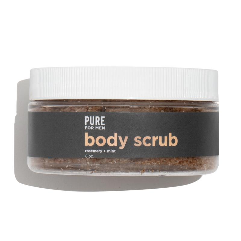 Body Scrub | Pure for Men | Body & Face Exfoliant | Gentle & Plant-Based Cleanser | Combats  Dry Skin | Smooths and Hydrates Skin Smooth | Lemon and Spearmint