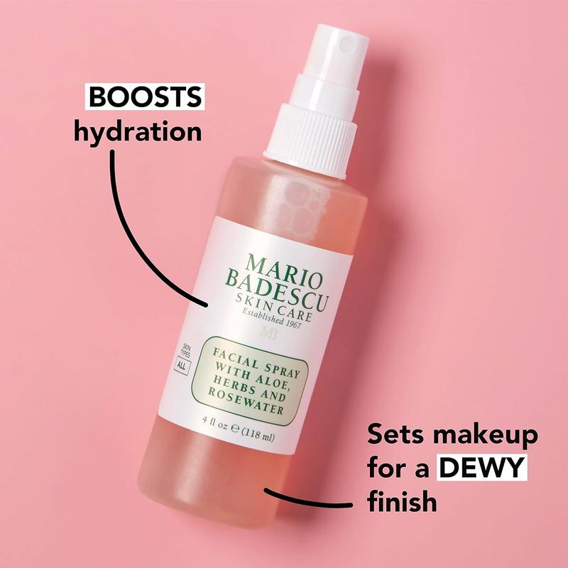 Mario Badescu Facial Spray with Rosewater & Aloe Vera – Hydrating Toner, 2 oz, Refresh & Soothe Skin for a Glowing Complexion!