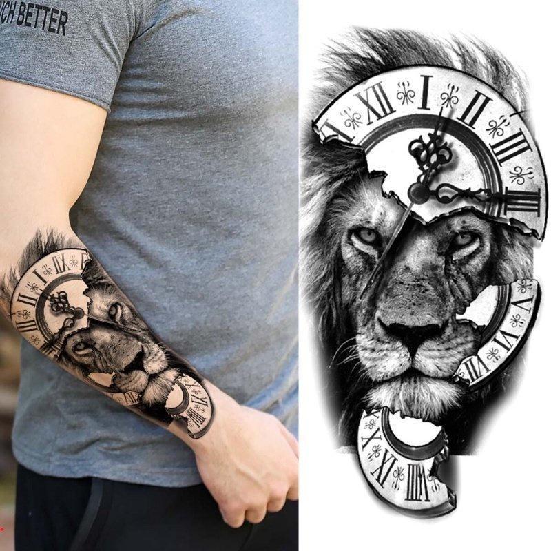 Tiger Pattern Temporary Tattoo Sticker, 1 Count Waterproof Fake Tattoo Sticker, Body Art Decoration for Men & Women, Christmas Gift